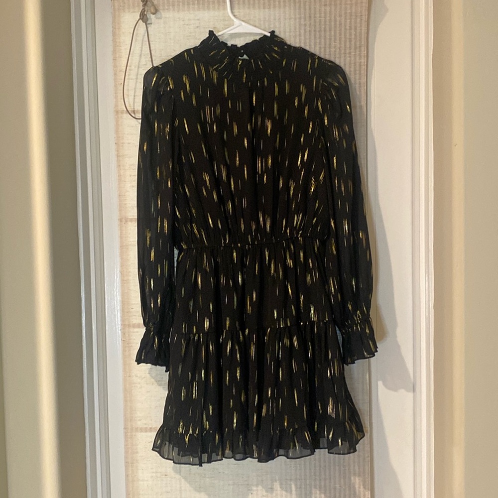 Aqua Black Gold Dress